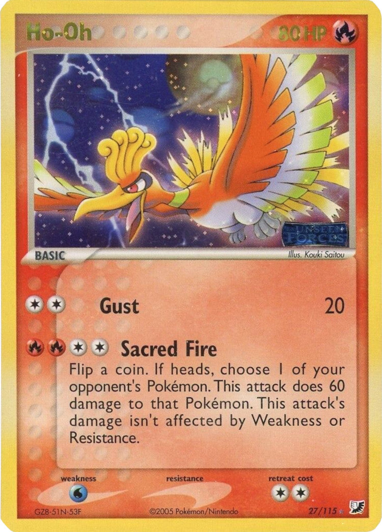 Ho-Oh (27/115) (Stamped) [EX: Unseen Forces] | Mega City Incorporated