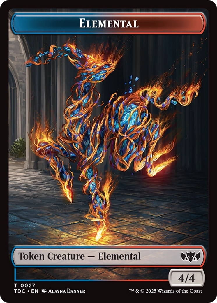 Elemental (0027) // Monk Double-Sided Token [Tarkir: Dragonstorm Commander Tokens] | Mega City Incorporated