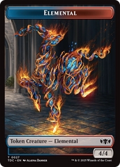 Elemental (0027) // Monk Double-Sided Token [Tarkir: Dragonstorm Commander Tokens] | Mega City Incorporated