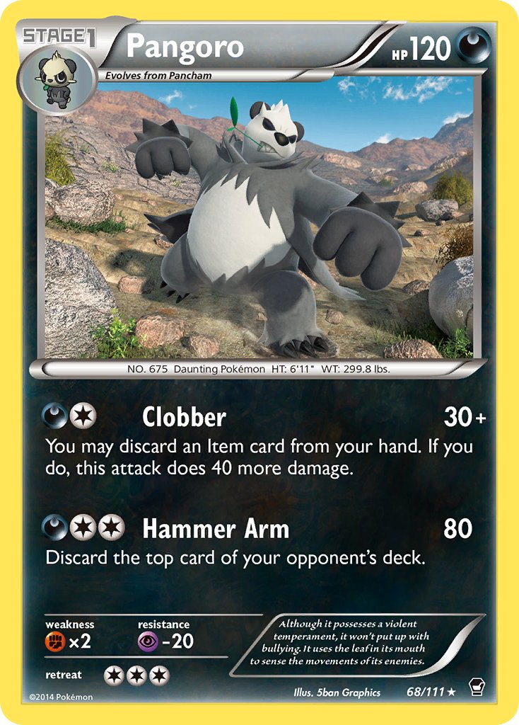 Pangoro (68/111) (Theme Deck Exclusive) [XY: Furious Fists] | Mega City Incorporated