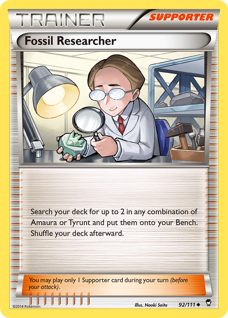 Fossil Researcher (92/111) [XY: Furious Fists] | Mega City Incorporated