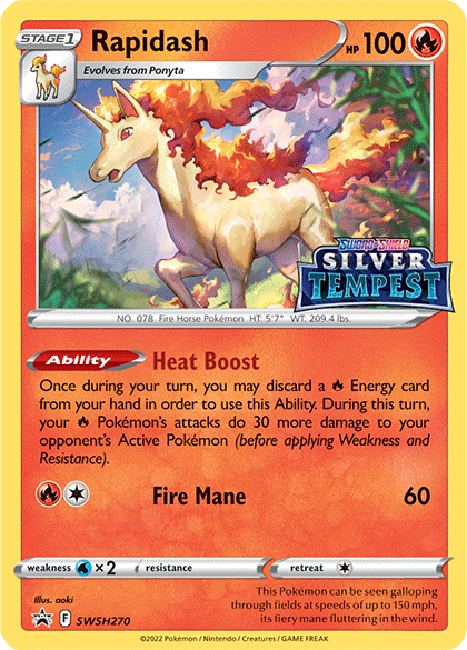 Rapidash (SWSH270) (Prerelease) [Sword & Shield: Black Star Promos] | Mega City Incorporated