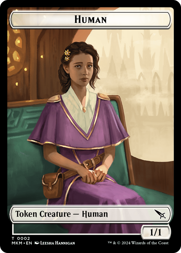 Detective // Human Double-Sided Token [Murders at Karlov Manor Tokens] | Mega City Incorporated