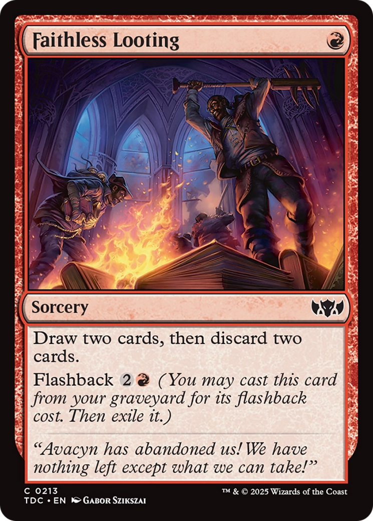 Faithless Looting [Tarkir: Dragonstorm Commander] | Mega City Incorporated