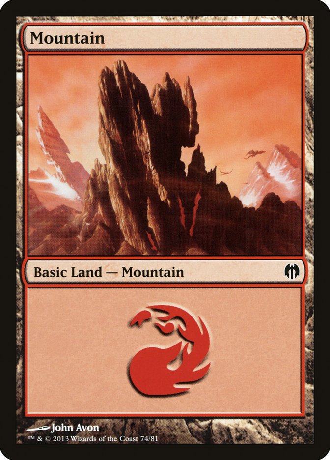 Mountain (74) [Duel Decks: Heroes vs. Monsters] | Mega City Incorporated