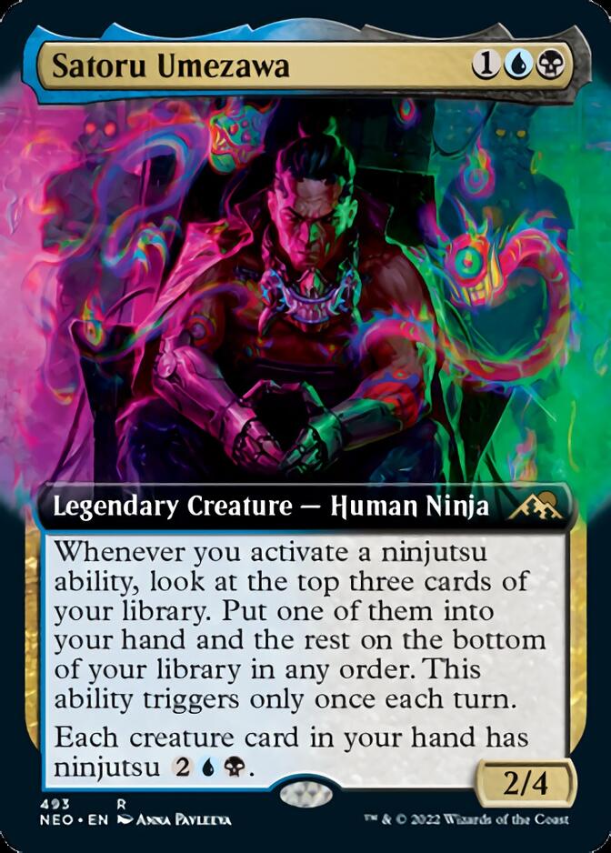 Satoru Umezawa (Extended Art) [Kamigawa: Neon Dynasty] | Mega City Incorporated