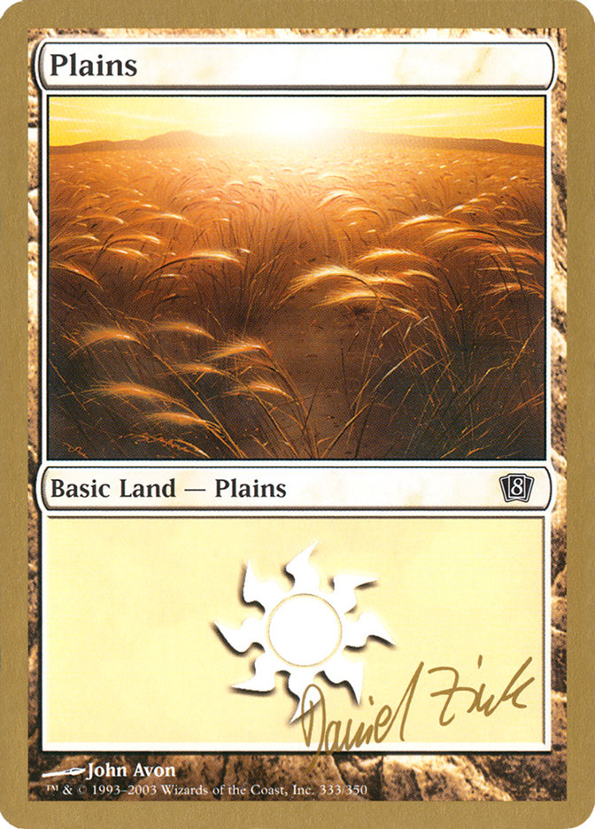 Plains (dz333) (Daniel Zink) [World Championship Decks 2003] | Mega City Incorporated