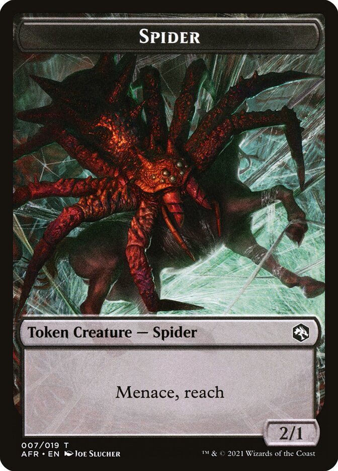 Spider // Icingdeath, Frost Tongue Double-Sided Token [Dungeons & Dragons: Adventures in the Forgotten Realms Tokens] | Mega City Incorporated