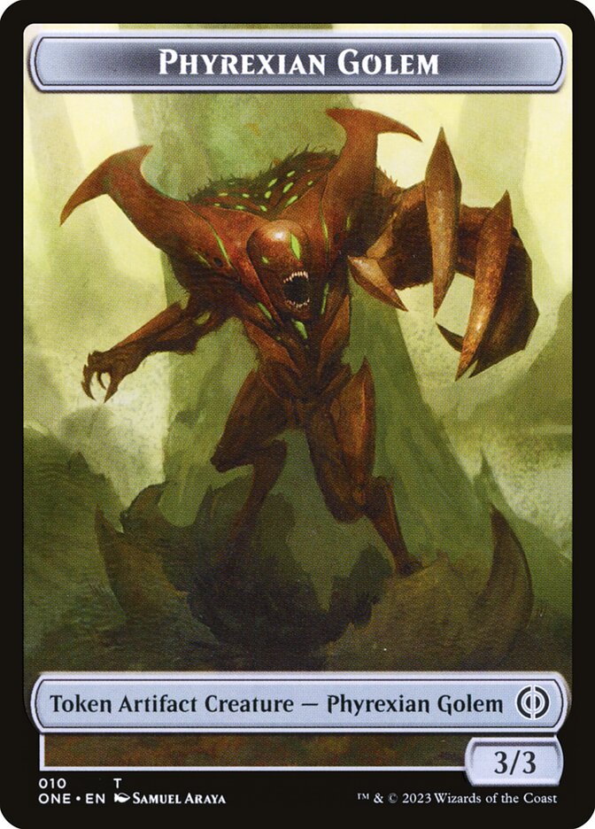 Phyrexian Goblin // Phyrexian Golem Double-Sided Token [Phyrexia: All Will Be One Tokens] | Mega City Incorporated