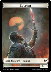 Soldier // Elephant Double-Sided Token [Commander Masters Tokens] | Mega City Incorporated