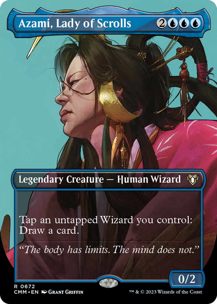 Azami, Lady of Scrolls (Borderless Profile) [Commander Masters] | Mega City Incorporated