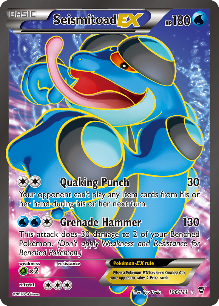 Seismitoad EX (106/111) [XY: Furious Fists] | Mega City Incorporated