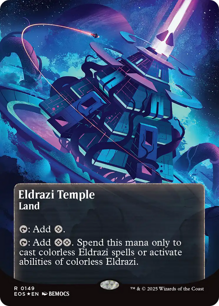 Eldrazi Temple (0149) (Borderless) (Galaxy Foil) [Edge of Eternities: Stellar Sights] | Mega City Incorporated
