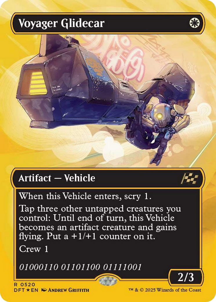 Voyager Glidecar (Borderless) (First-Place Foil) [Aetherdrift] | Mega City Incorporated