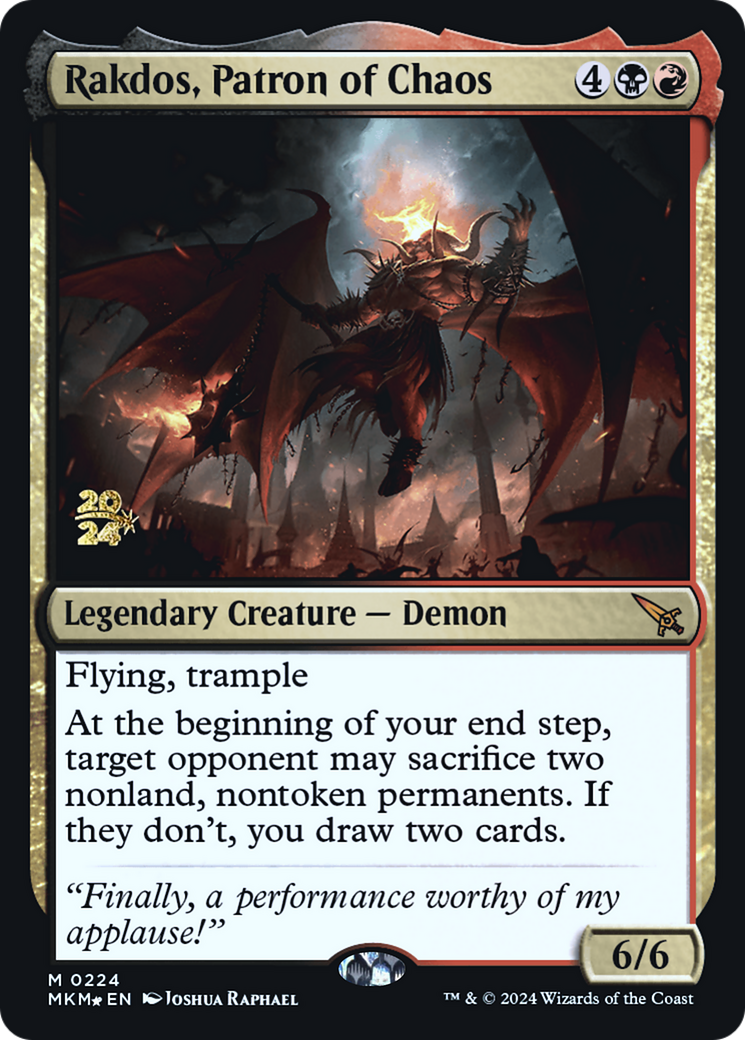 Rakdos, Patron of Chaos [Murders at Karlov Manor Prerelease Promos] | Mega City Incorporated