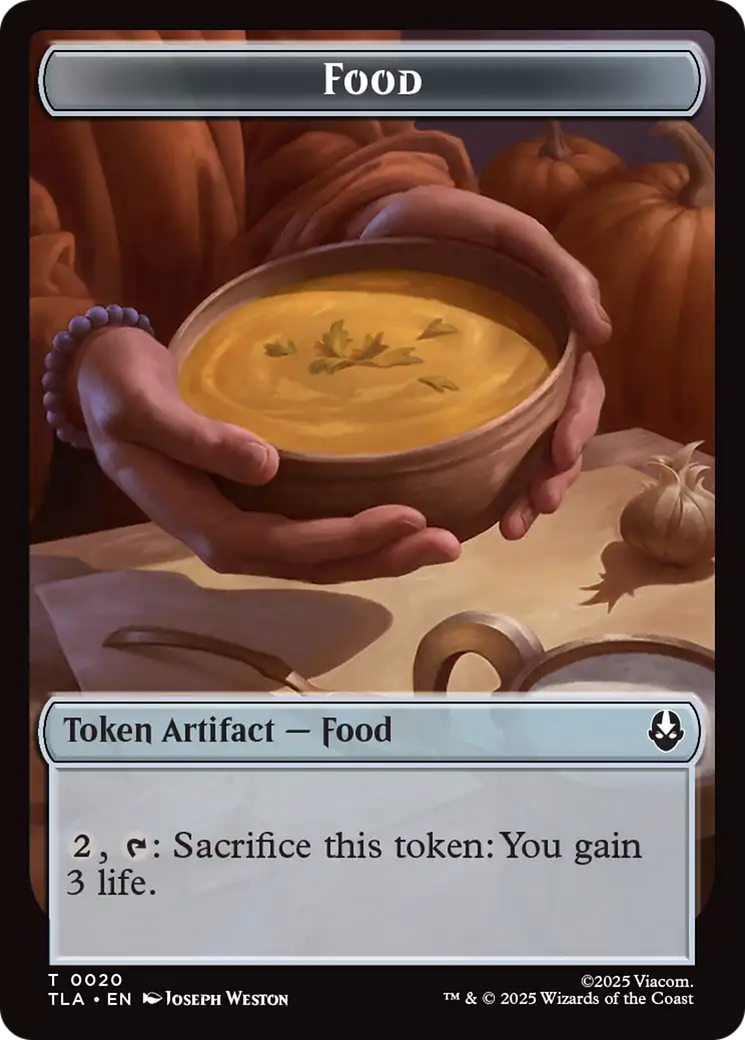 Food (0020) // Ally (0007) Double-Sided Token [Avatar: The Last Airbender Tokens] | Mega City Incorporated