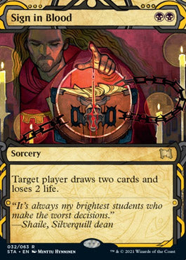 Sign in Blood (Foil Etched) [Strixhaven: Mystical Archive] | Mega City Incorporated