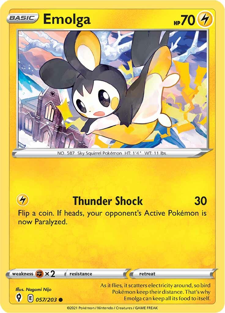 Emolga (057/203) [Sword & Shield: Evolving Skies] | Mega City Incorporated