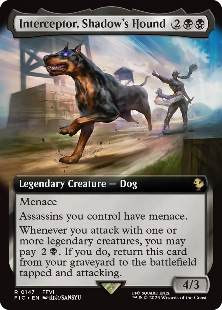 Interceptor, Shadow's Hound (Extended Art) [FINAL FANTASY Commander] | Mega City Incorporated