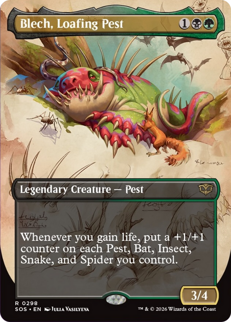 Blech, Loafing Pest (Borderless) [Secrets of Strixhaven] | Mega City Incorporated