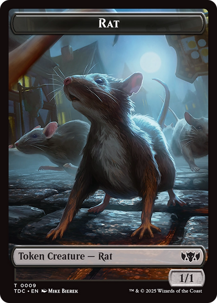 Human // Rat Double-Sided Token [Tarkir: Dragonstorm Commander Tokens] | Mega City Incorporated