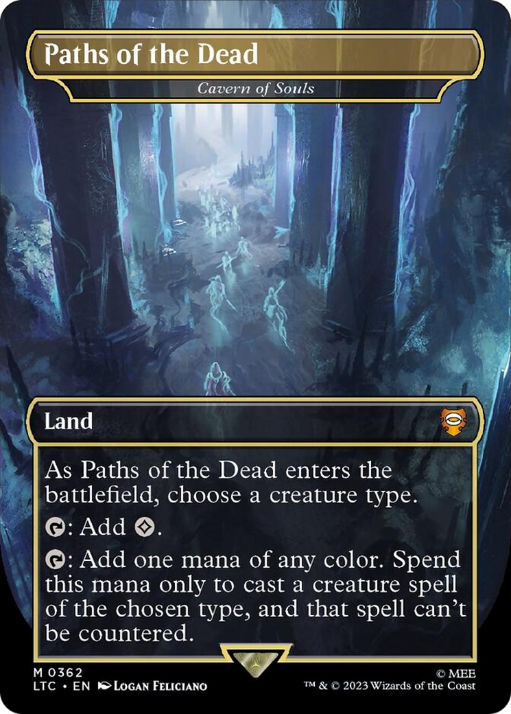 Paths of the Dead - Cavern of Souls (Borderless) (Surge Foil Realms and Relics) [The Lord of the Rings: Tales of Middle-Earth Commander] | Mega City Incorporated