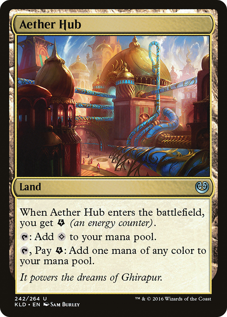 Aether Hub (Ripple Foil) [Modern Horizons 3 Commander] | Mega City Incorporated