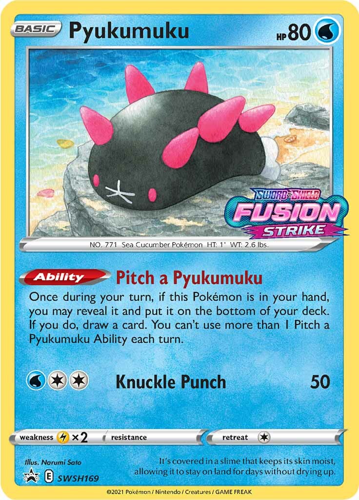 Pyukumuku (SWSH169) (Prerelease Promo) [Sword & Shield: Black Star Promos] | Mega City Incorporated