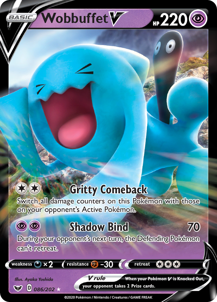 Wobbuffet V (086/202) [Sword & Shield: Base Set] | Mega City Incorporated