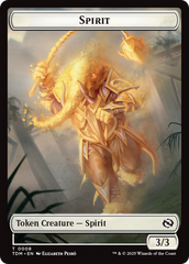 Spirit (0008) // Spirit (0009) Double-Sided Token [Tarkir: Dragonstorm Tokens] | Mega City Incorporated