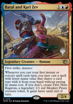 Baral and Kari Zev (Promo Pack) [March of the Machine Promos] | Mega City Incorporated