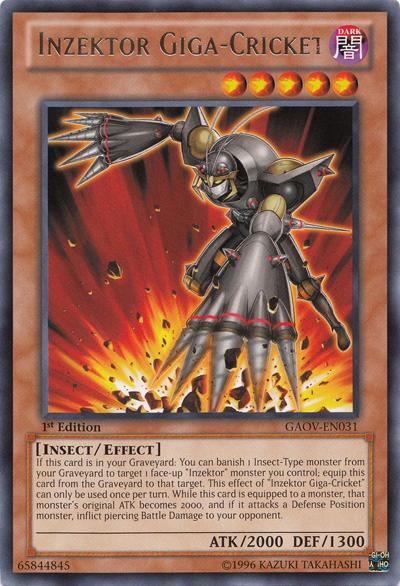 Inzektor Giga-Cricket [GAOV-EN031] Rare | Mega City Incorporated