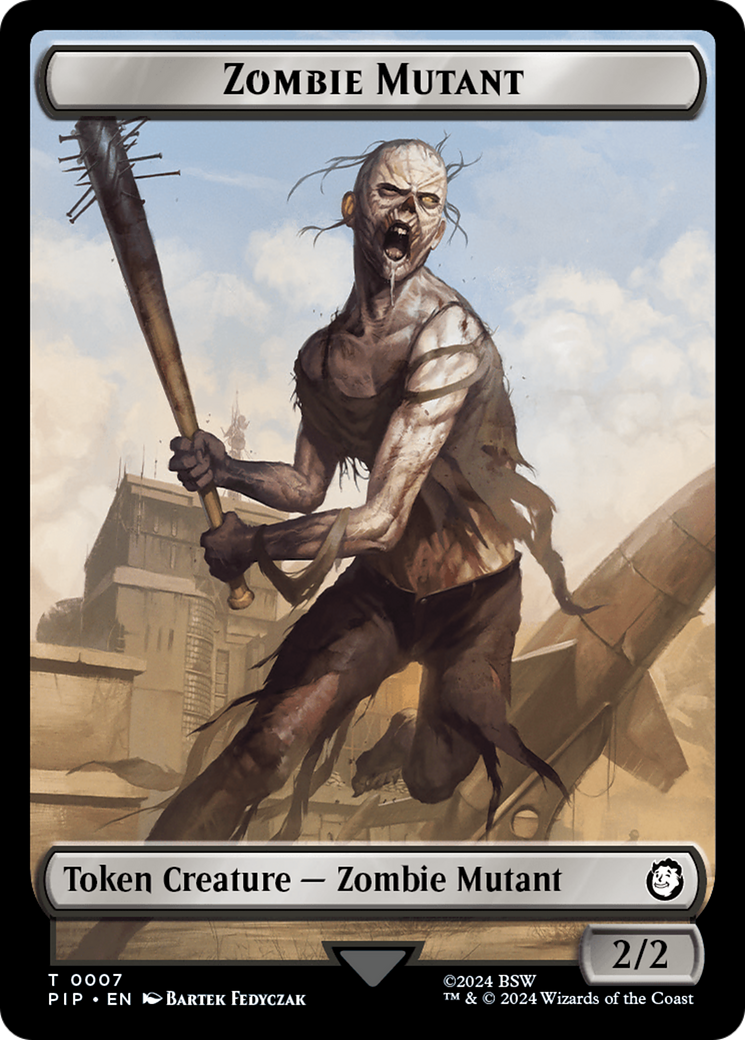 Treasure (0019) // Zombie Mutant Double-Sided Token [Fallout Tokens] | Mega City Incorporated