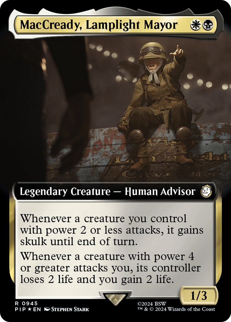 MacCready, Lamplight Mayor (Extended Art) (Surge Foil) [Fallout] | Mega City Incorporated