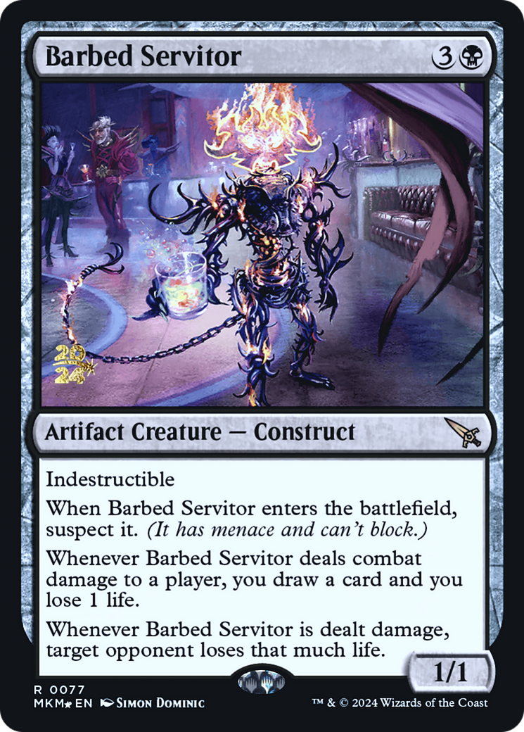 Barbed Servitor [Murders at Karlov Manor Prerelease Promos] | Mega City Incorporated