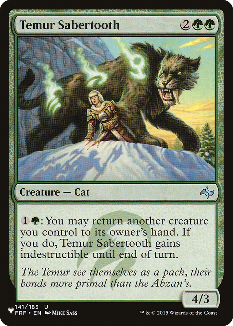 Temur Sabertooth [The List] | Mega City Incorporated