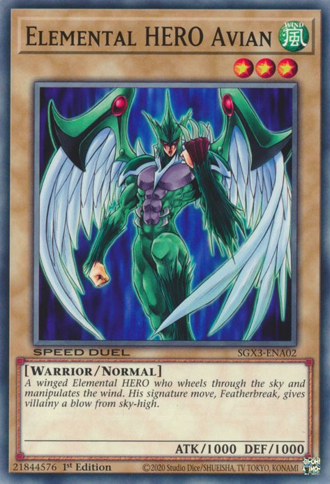 Elemental HERO Avian [SGX3-ENA02] Common | Mega City Incorporated