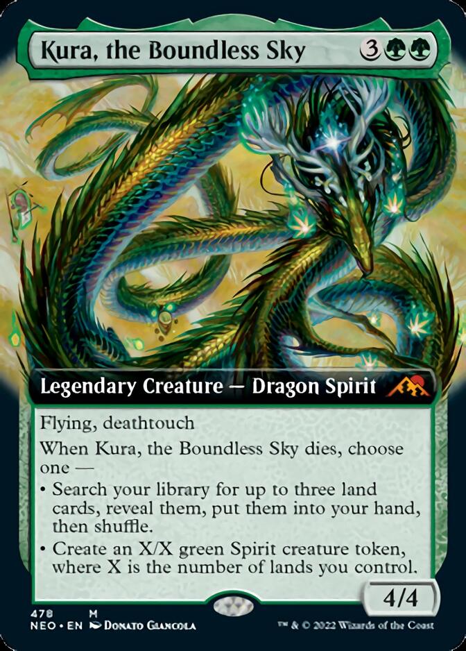 Kura, the Boundless Sky (Extended Art) [Kamigawa: Neon Dynasty] | Mega City Incorporated