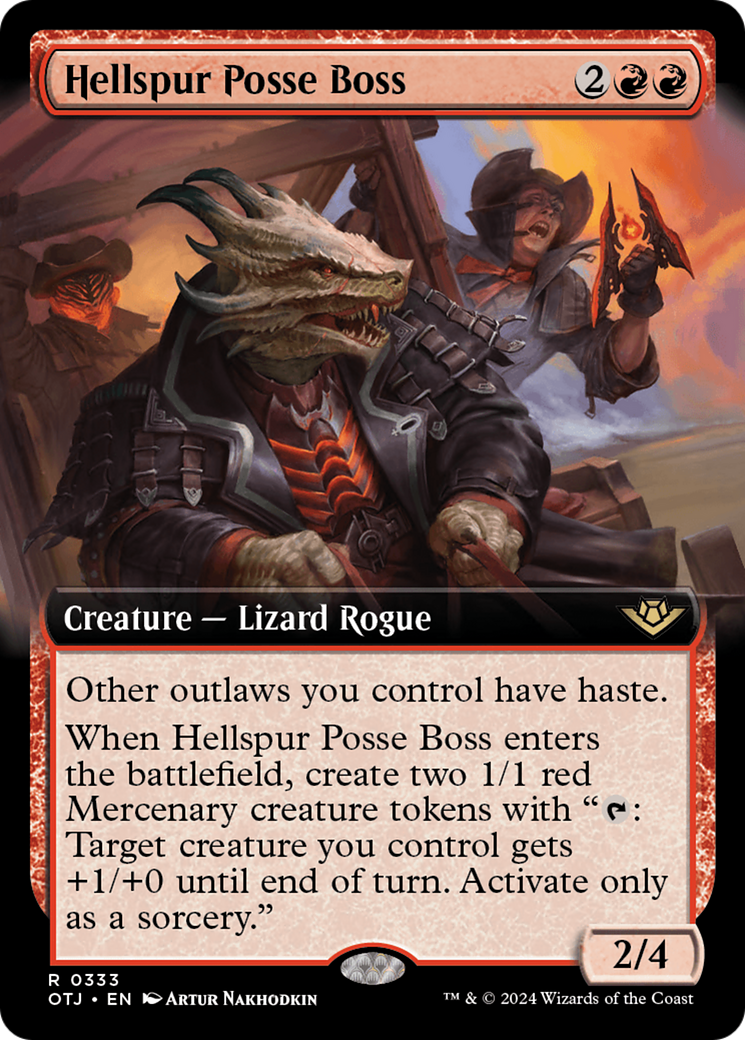 Hellspur Posse Boss (Extended Art) [Outlaws of Thunder Junction] | Mega City Incorporated