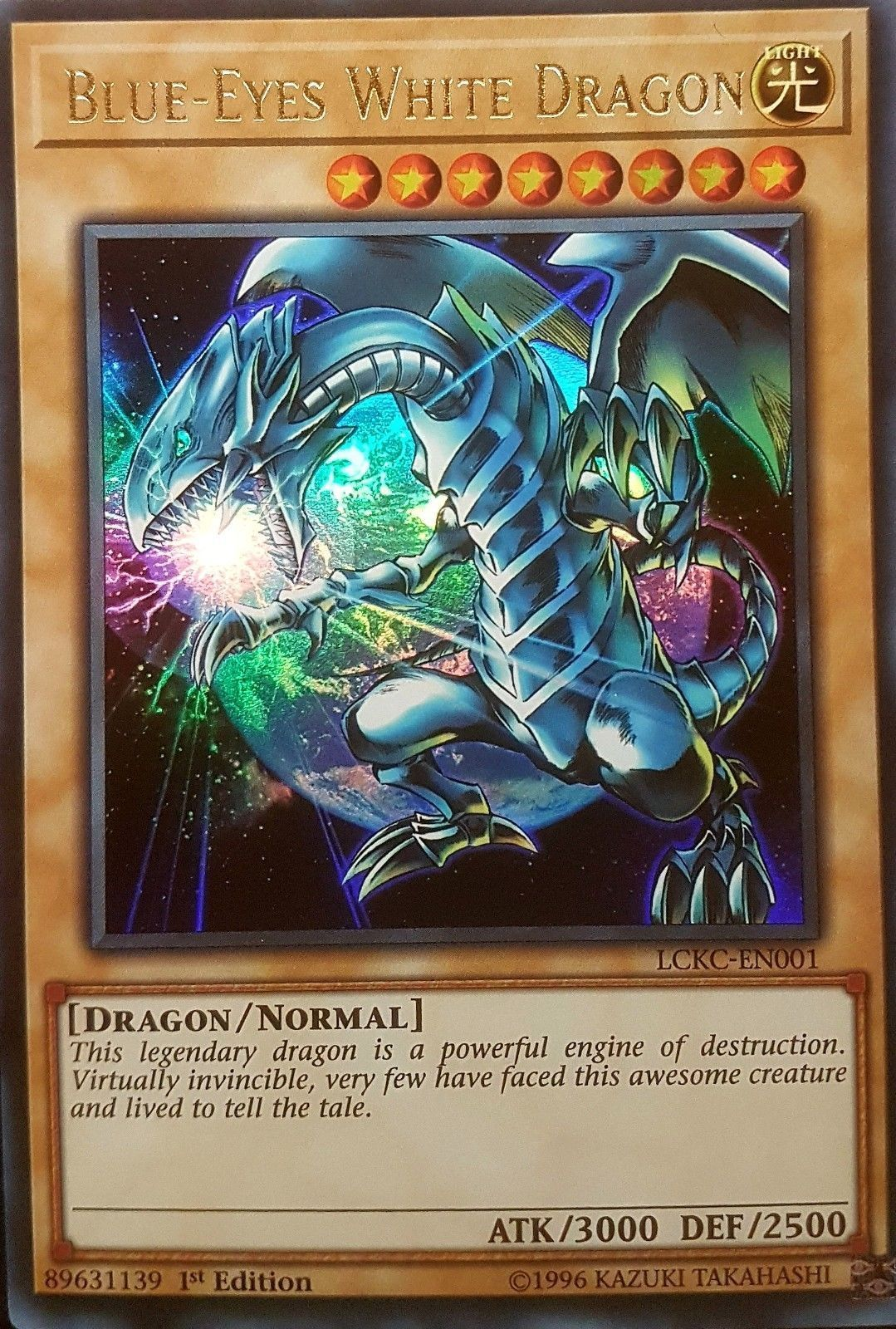 Blue-Eyes White Dragon (Version 3) [LCKC-EN001] Ultra Rare | Mega City Incorporated