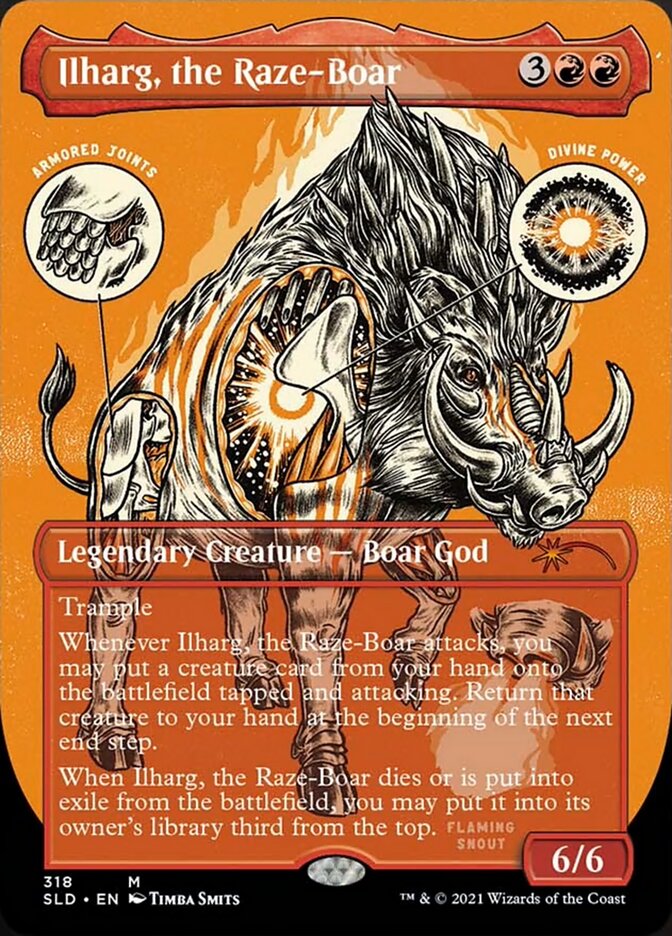 Ilharg, the Raze-Boar (Borderless Foil Etched) [Secret Lair Drop Series] | Mega City Incorporated