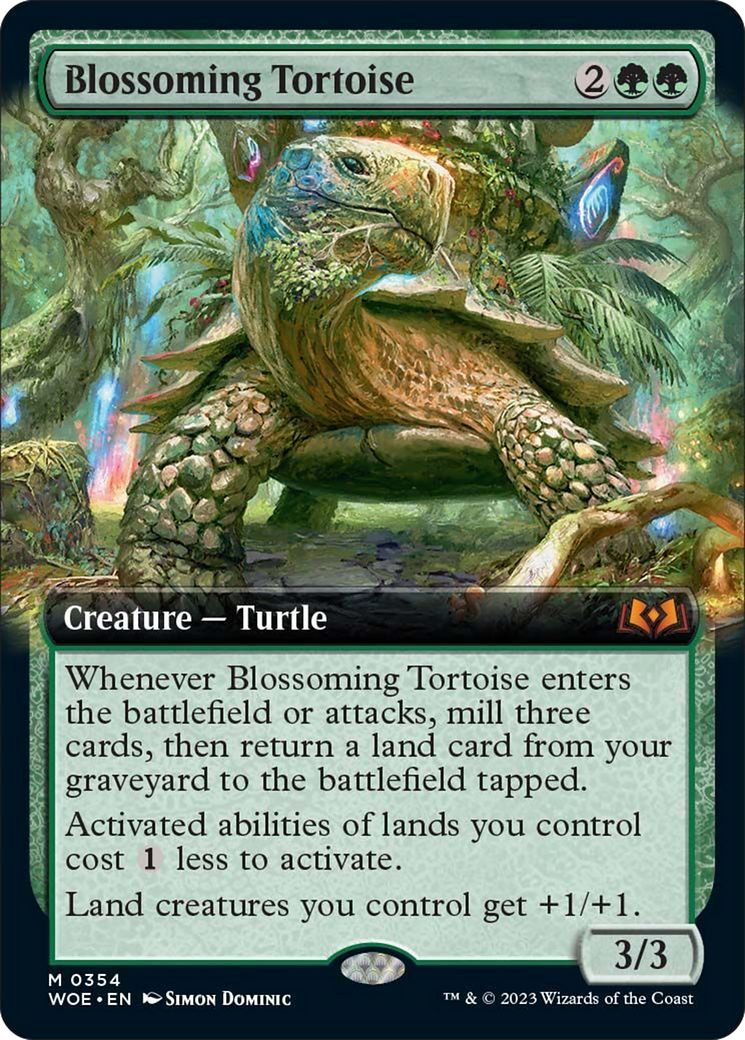 Blossoming Tortoise (Extended Art) [Wilds of Eldraine] | Mega City Incorporated