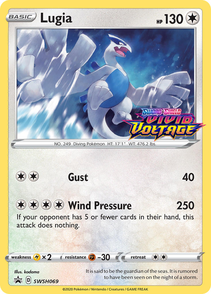 Lugia (SWSH069) (Prerelease Promo) [Sword & Shield: Black Star Promos] | Mega City Incorporated