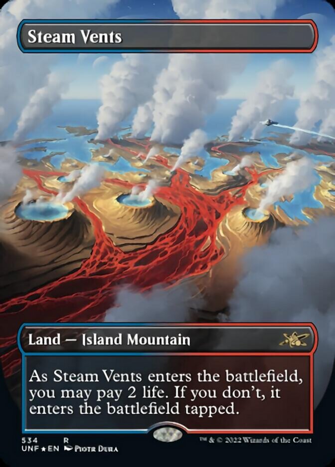 Steam Vents (Borderless) (Galaxy Foil) [Unfinity] | Mega City Incorporated