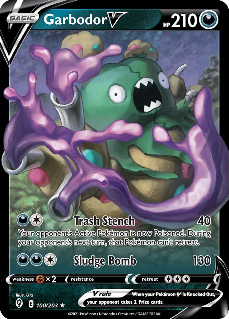 Garbodor V (100/203) [Sword & Shield: Evolving Skies] | Mega City Incorporated