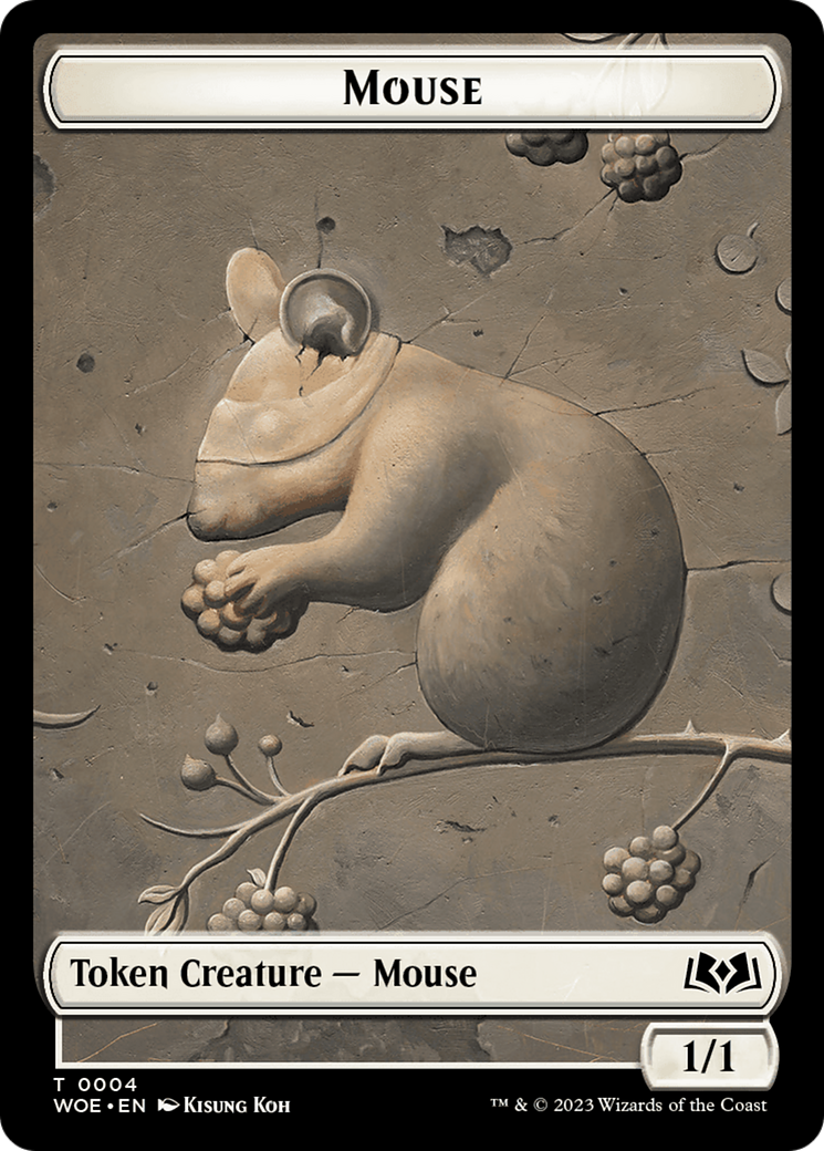 Mouse // Food (0012) Double-Sided Token [Wilds of Eldraine Tokens] | Mega City Incorporated