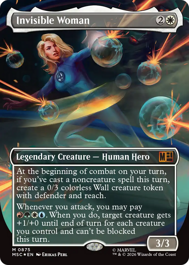 Invisible Woman (Borderless) (Surge Foil) [Marvel Super Heroes Commander] | Mega City Incorporated