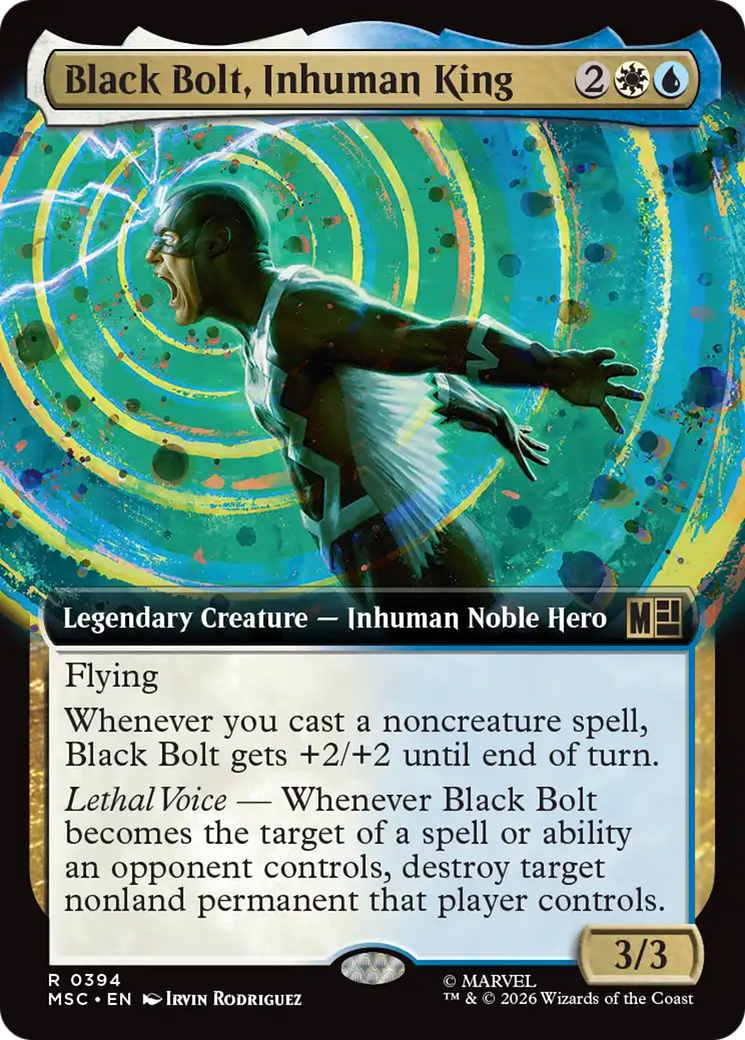 Black Bolt, Inhuman King (Extended Art) [Marvel Super Heroes Commander] | Mega City Incorporated