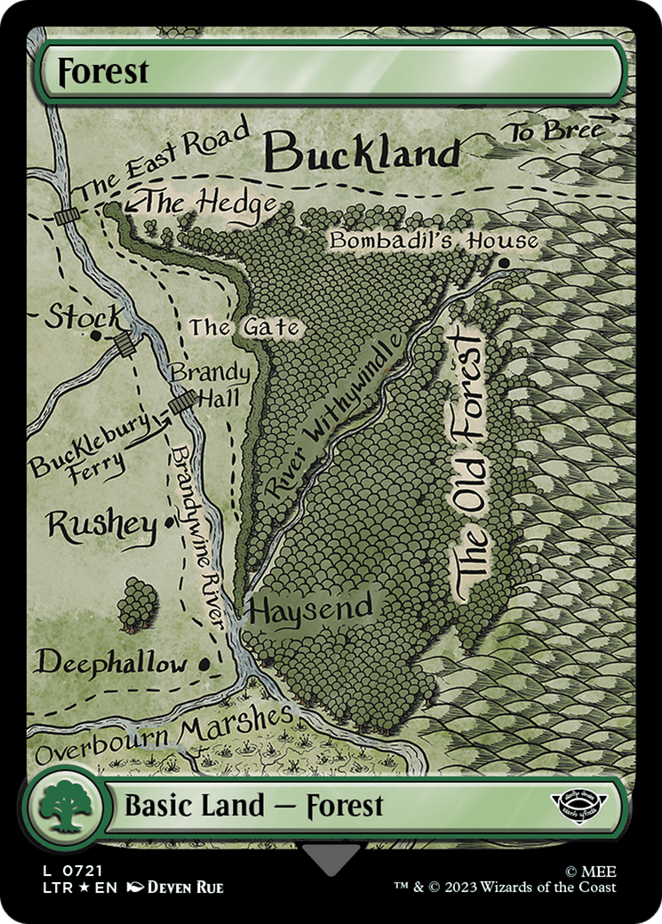 Forest (0721) (Surge Foil) [The Lord of the Rings: Tales of Middle-Earth] | Mega City Incorporated