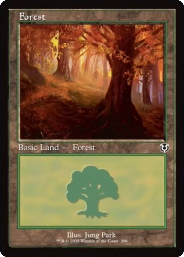 Forest (296) (Retro Frame) [Innistrad Remastered] | Mega City Incorporated